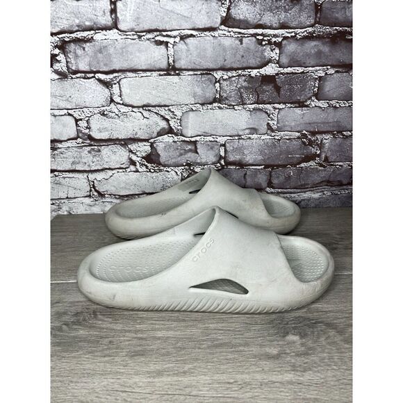 Crocs Mellow Recovery Grey Bone Slides Sandals Slip On Slides Men Sz 11M US/44EU - Picture 15 of 16